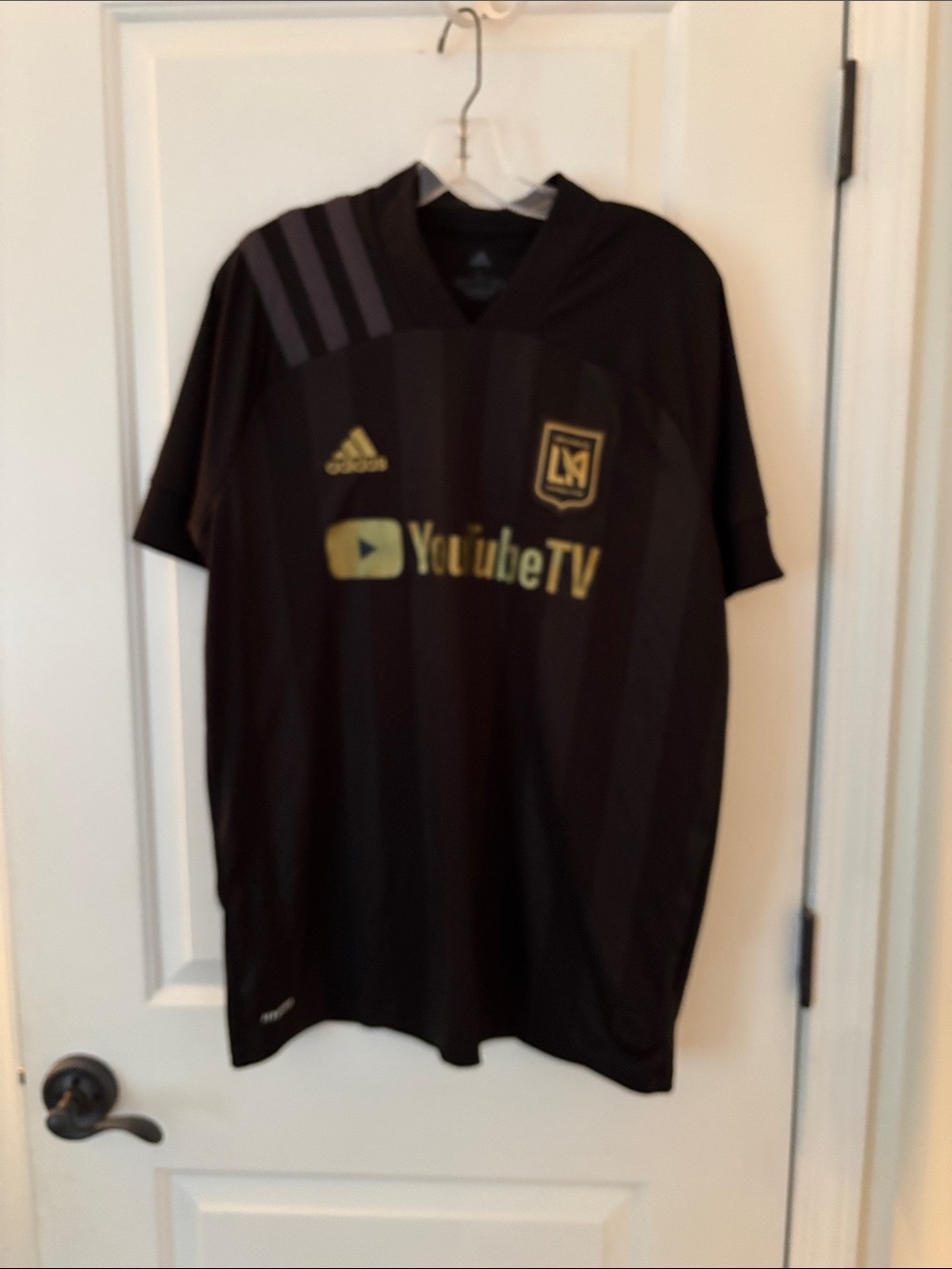 adidas Black and Gold LAFC Men's Soccer Jersey